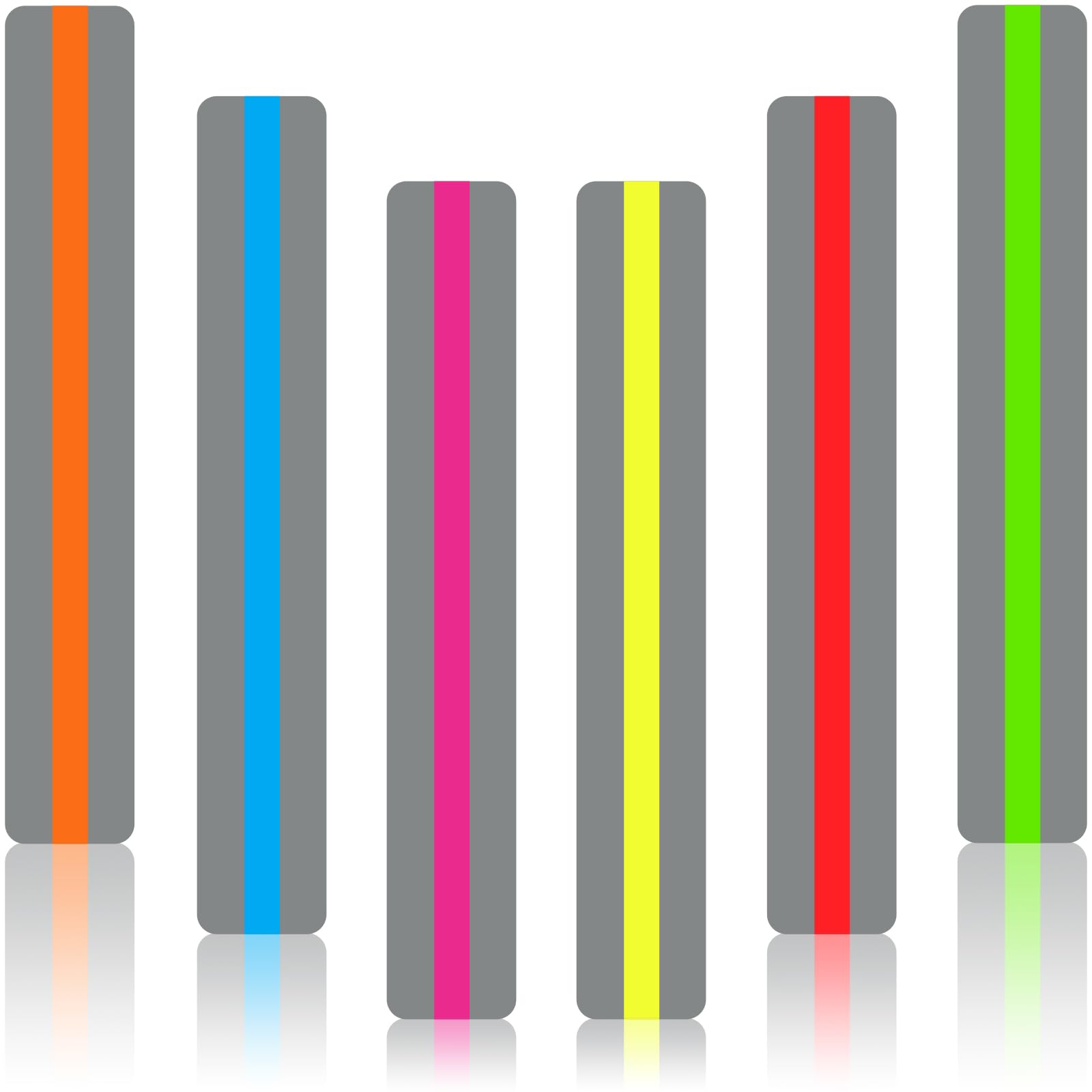 36 Pieces Guided Reading Strips Highlight Strips Colored Overlays Colorful Bookmarks Help with Dyslexia for Children and Teaching Supplies (6 Colors)