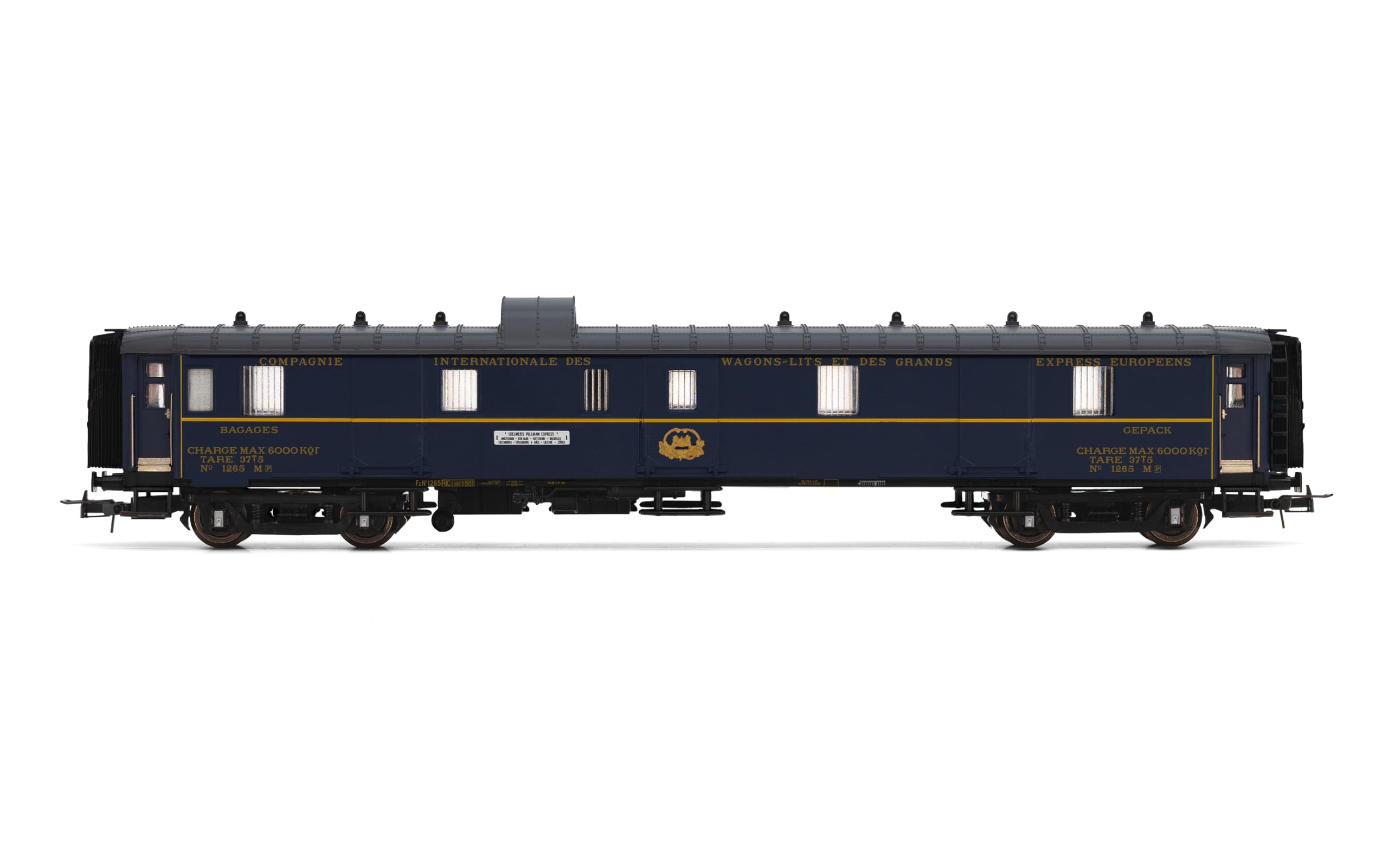 HR4391 Rivarossi CIWL, Lot de 3 unités Edelweiss Pullman Express, Set 2/2 (DD3, VPC Fleche d'or + VP Étoile du Nord), EP. II Autocars de passagers