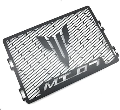 Motorcycle Radiator Guard Grille XXR-Motorcycle Black Stainless Steel Radiator Guard Engine Cooler Grille Cover Protection For MT07 2013-2020