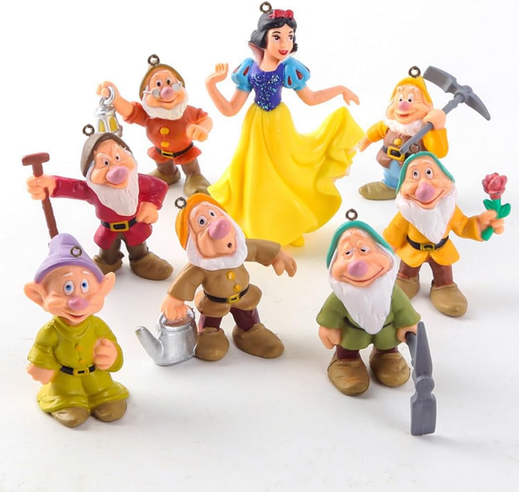 Cute Princess Christmas Tree Decoration Ornament, 8 PcsX'Mas Tree Hang Act The Role Ofing Halloween Home Car Pendant, Gift to Decorativ Boy Girl at Birthday Party (Yellow, 8)