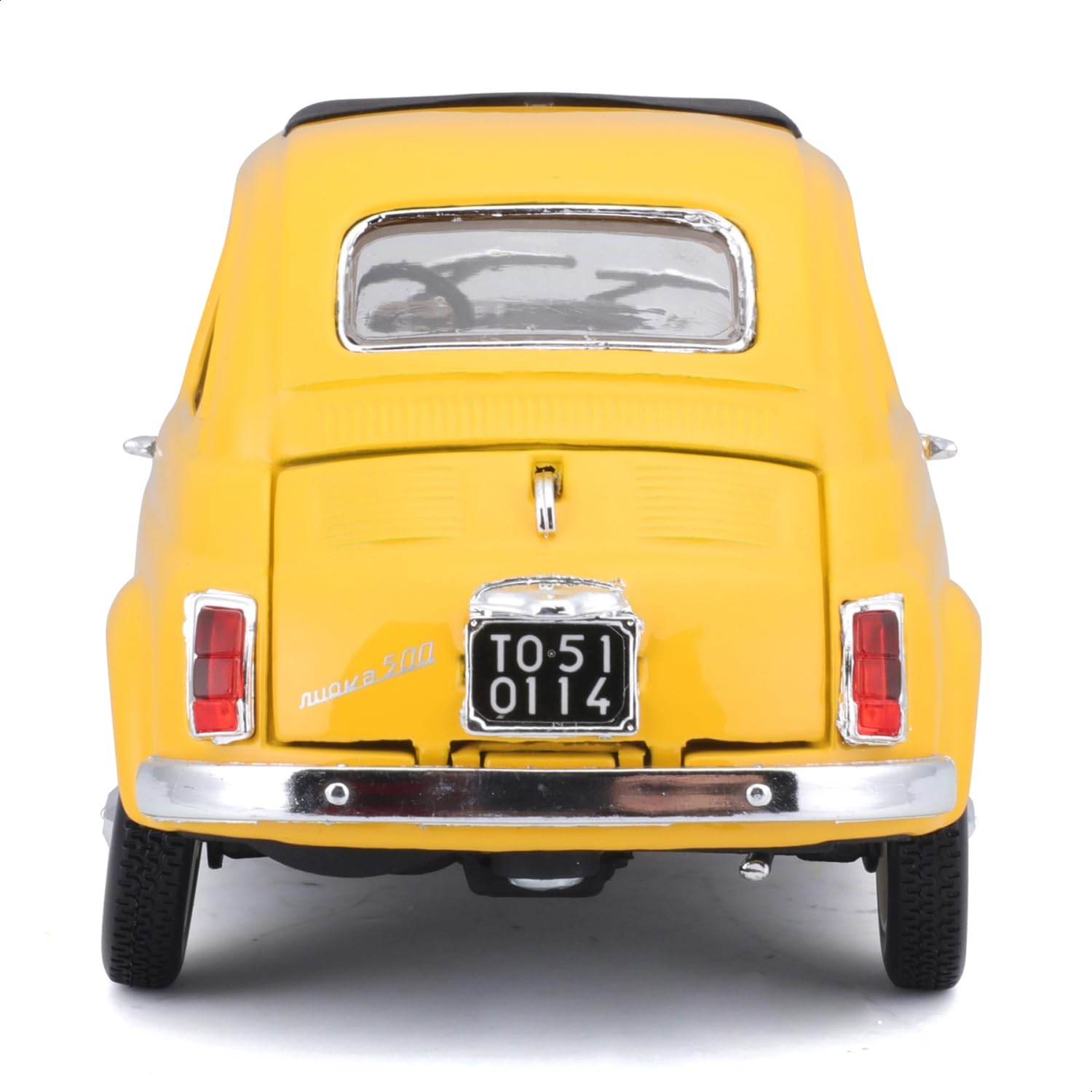 Bburago - Fiat Toy model 500F 1965, 18-22098, Yellow, 1:24 Scale