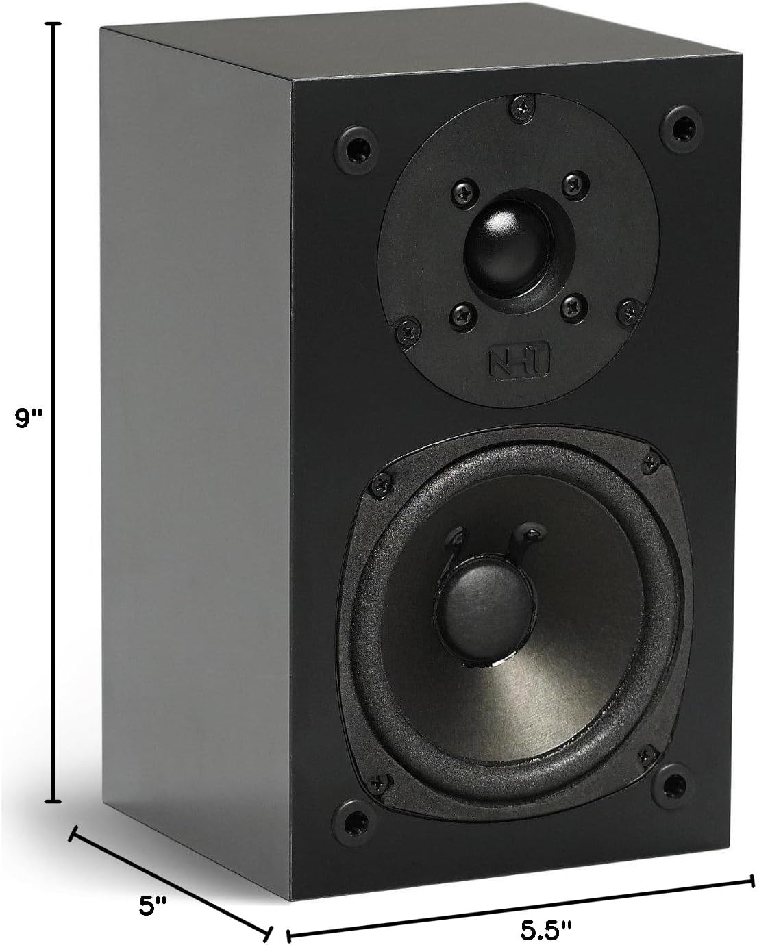 NHT SuperZero 2.1 Premium Home Theater Bookshelf Speaker - Clean, Hi-Res Audio | Sealed Box | Mini-Monitor | Single Unit, Gloss Black