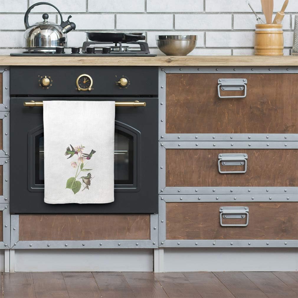 Style In Print Custom Decor Flour Kitchen Towels Anna's Hummingbird James Audubon Birds Animals Animals Birds Cleaning Supplies Dish Towels Personalized Text Here