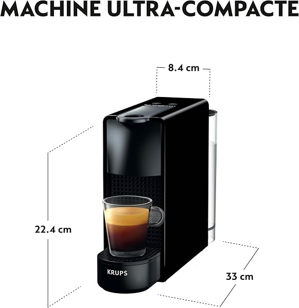 Nespresso Nespresso Krups Machine à Café Essenza Mini Noir, 19 Bars + Kit de Bienvenue, Design Compact, Expresso et Lungo, Arrêt Automatique, YY2910FD in use