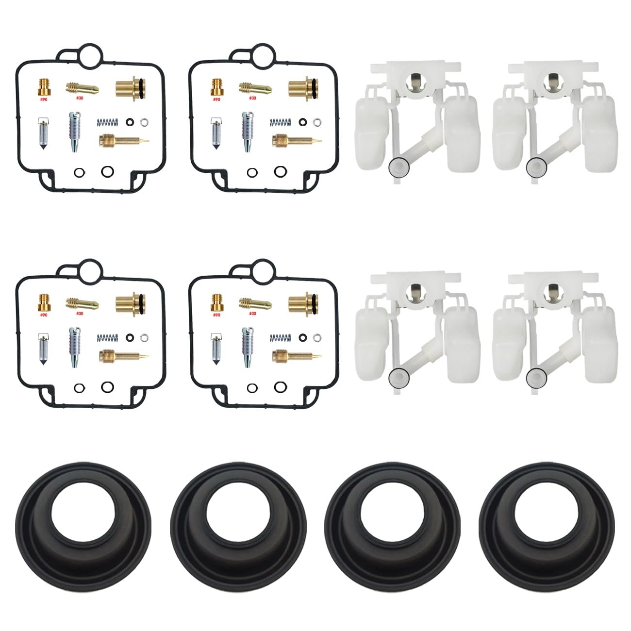 Kit Reparación Carburador GSF400VV Bandit 1997 400cc Flotador | BST32 carburador para 4 cilindros en línea GSF400 400VV reparación piezas moto revisión repuesto aguja membrana
