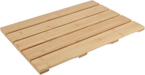 Miniatura 4 de Fydun Nonslip Bath Mat - EcoFriendly Wooden Shower Mat Bathroom, Kitchen, and Entrance - Easy, Comfortable Foot Support, Design