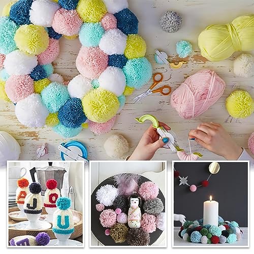 VGOODALL 18PCS Knitting Loom and Pompom Maker Set, Rectangle Knitting Looms Pom Pom Makers with 9 Yarn Skeins Acrylic Knitting Supplies for Beginners Christmas Hat Scarf Shawl Sweater Socks - Thumbnail 7
