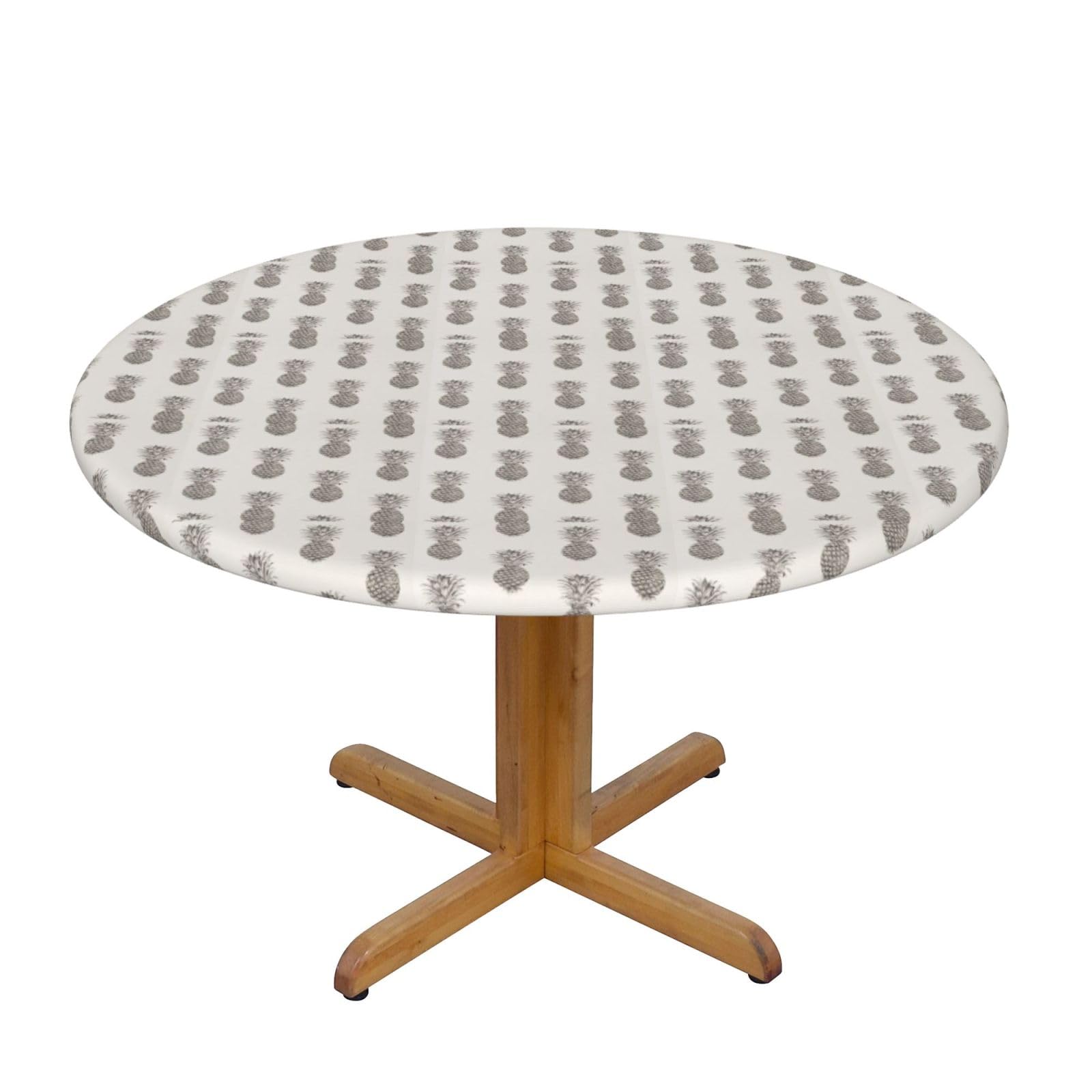 Nappe ronde imprimée ananas pour table salle à manger cuisine fête extérieur