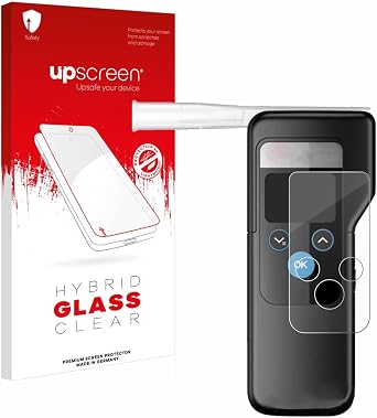 upscreen Screen Protector Film compatible with Drger Alcotest 6000-9H Glass Protection, Extreme Scratch Resistant