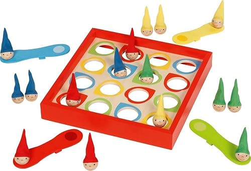 goki Nains sauteurs : Jeu d'adresse en Bois de hêtre avec 16 Nai 