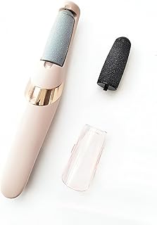 مبرد قدم قابل لإعادة الشحن - يعمل بمنفذ USB من خلال أداة العناية بالقدم بسرعة مزدوجة، تصميم مقاوم للماء، ضوء ليد، وبكرتين لتنعيم البشرة الصلبة والكعب المتشقق