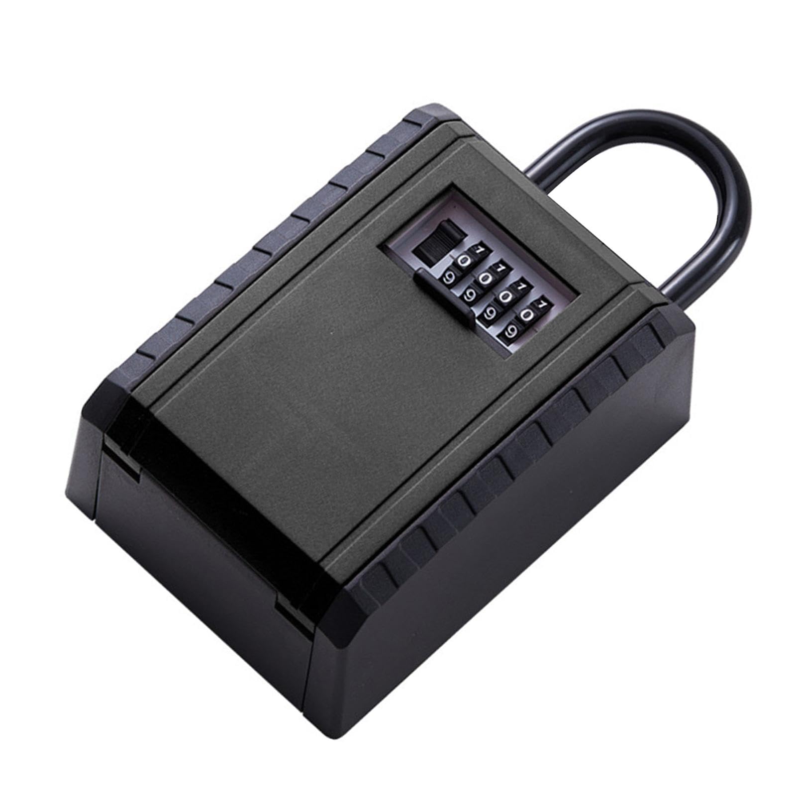 MYADDICTION Lock Box for Keys with Code Portable Key Lockbox for Indoor Apartment Garage Black-image-12