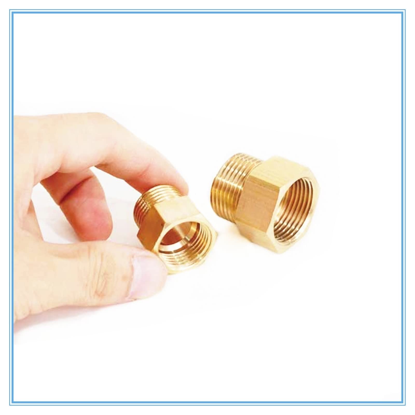 2x Messing-Rohrverschraubung Innen- Auf Außengewinde – M10x1 Auf M14x1,5 & Mehr – Adapter Buchse