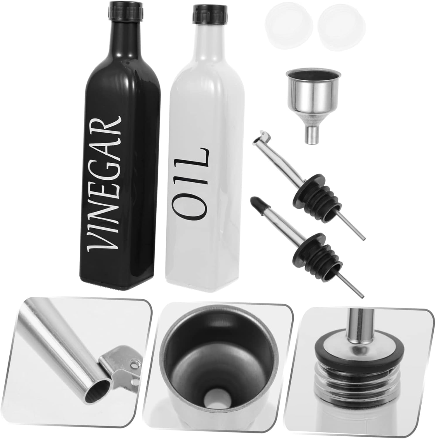 Unomor 1set Olive Oil Vinegar Dispenser Set Oil Vinegar Sprayer Bottle Sprayer Set