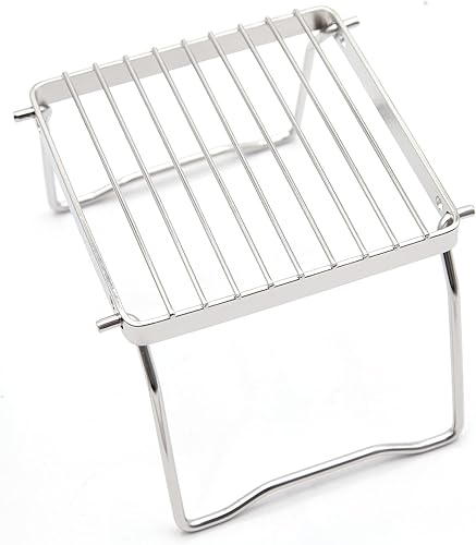 Parrilla plegable para fogata, parrilla portátil para acampar con patas plegables, rejilla de acero inoxidable 304 para estufa de gas con bolsa de disponible en Yaxa Peru