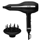Pro Artist Black Gold Hair Dryer - Fast Drying with Even Heating for Less Damage and Dual Voltage, Travel Hair Dryer - 2000 Watts