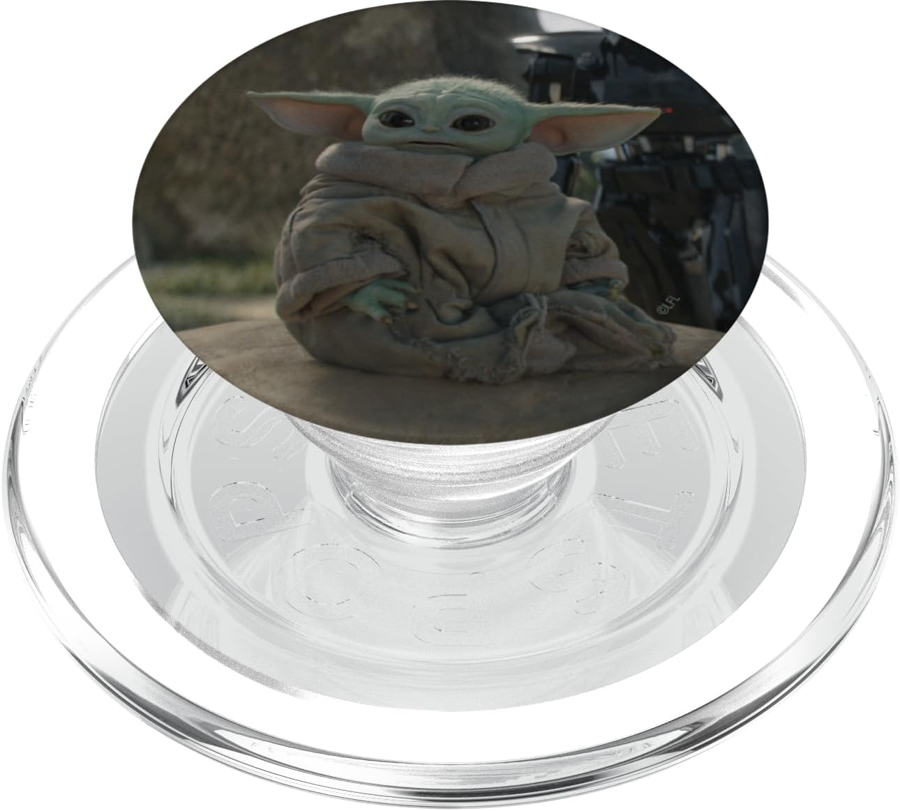 Star Wars The Mandalorian the Child on Seeing Stone PopSockets PopGrip for MagSafe