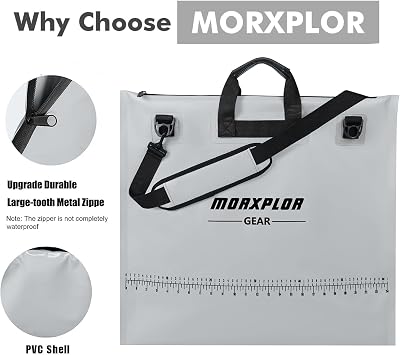 MORXPLOR Fish Bag Heavy Duty Tournament Fishing Weigh in Bag 26x23 19x34 inches