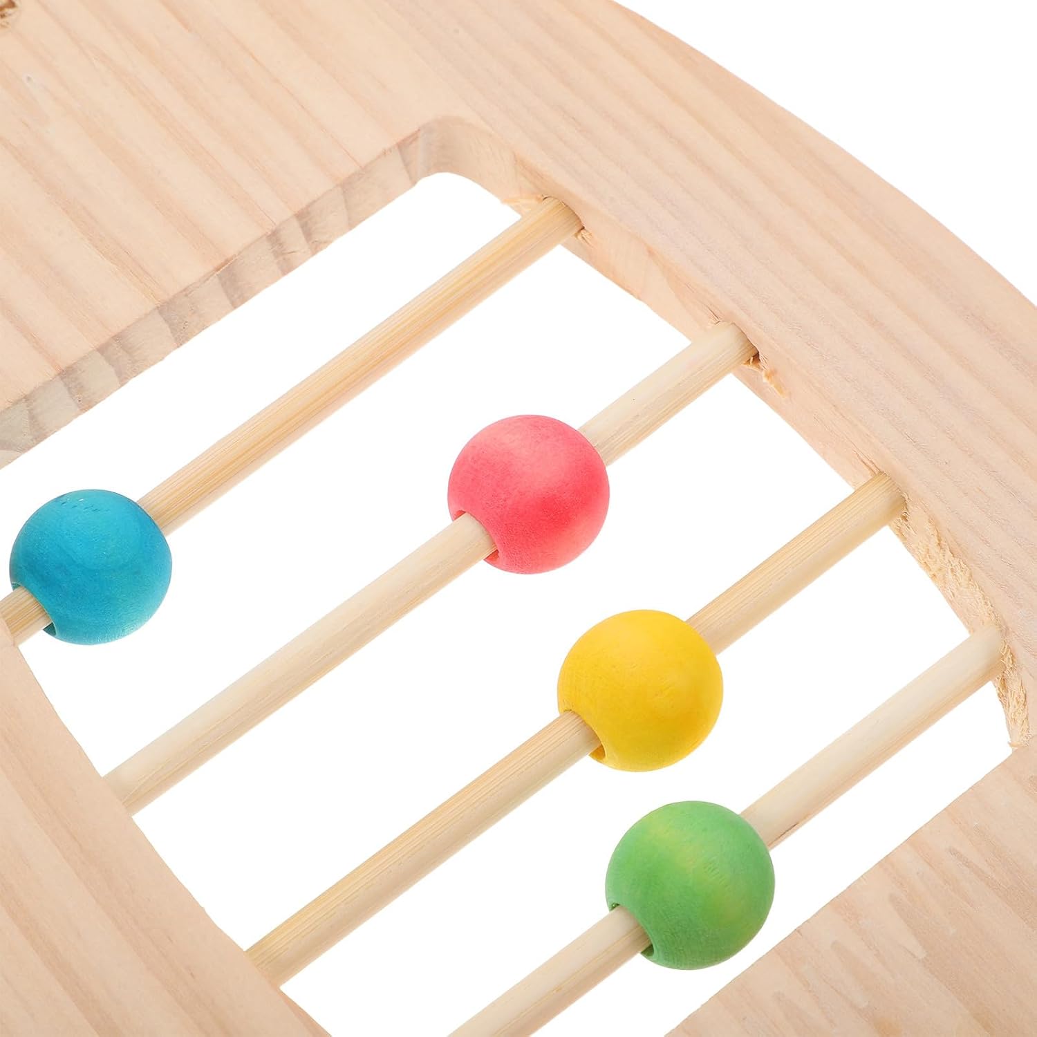 Parrot Stand Platform Bear Shaped Wooden for Small Birds Cage Play | Easy Installation, Exploration Support, Mental Stimulation, Physical Activity