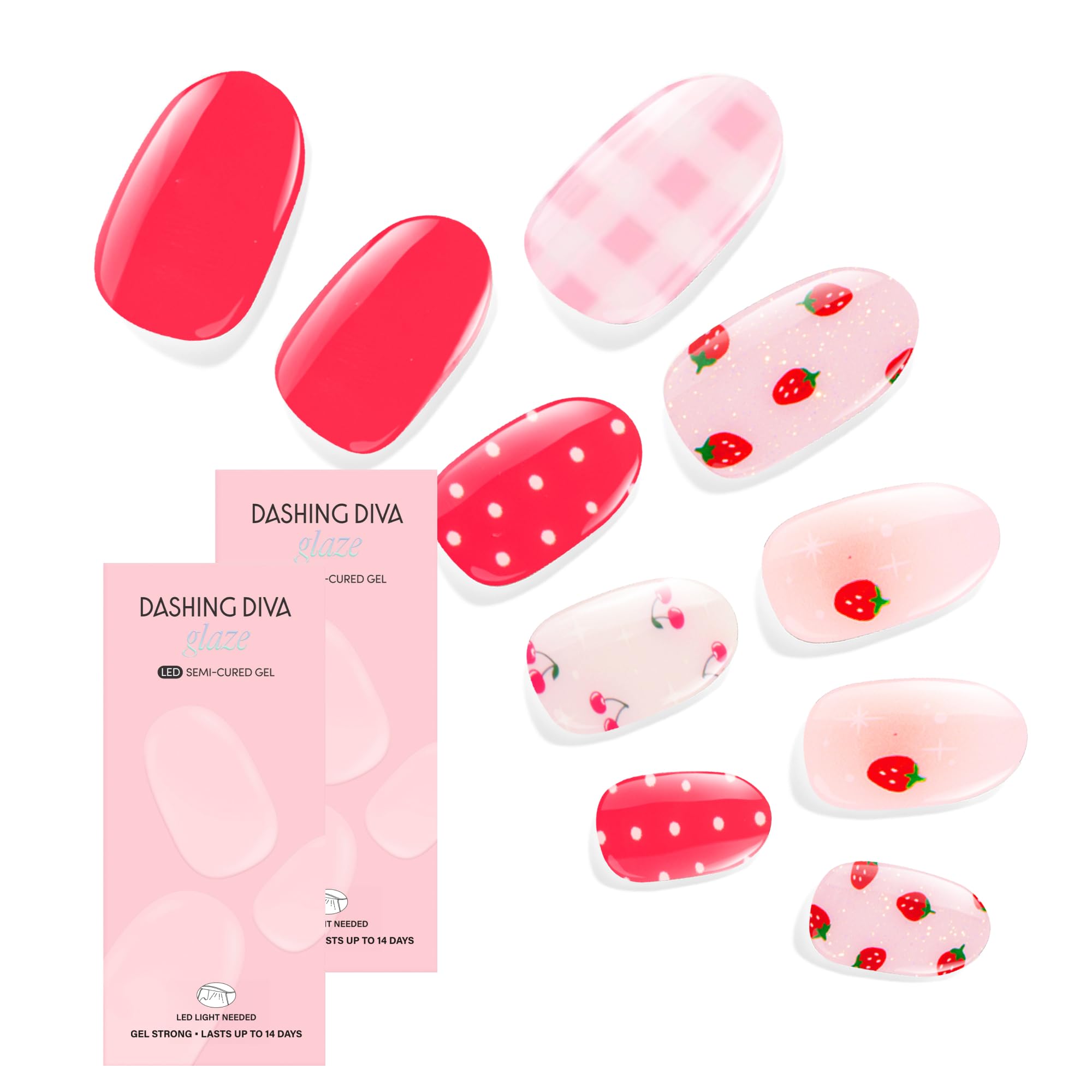 Amazon.com: Dashing Diva Glaze Nail Strip Duo - Eat Your Fruits