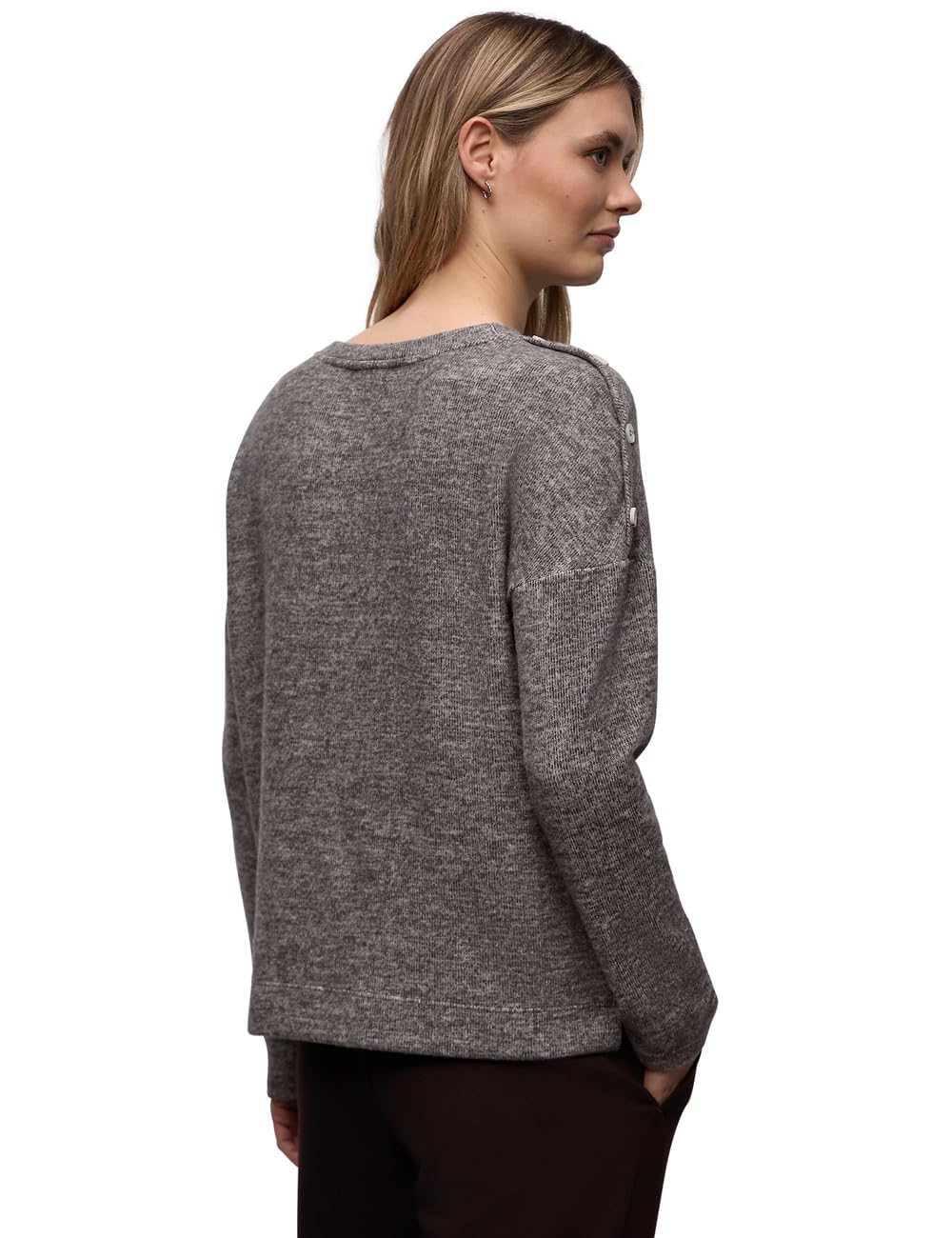 Damen Softes Shirt mit Knöpfen