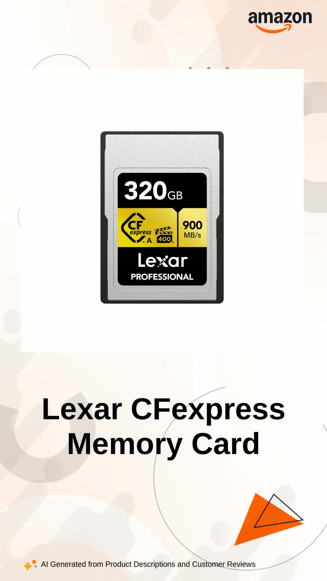 Lexar Professional 320GB CFexpress Type A Gold Series Memory Card
