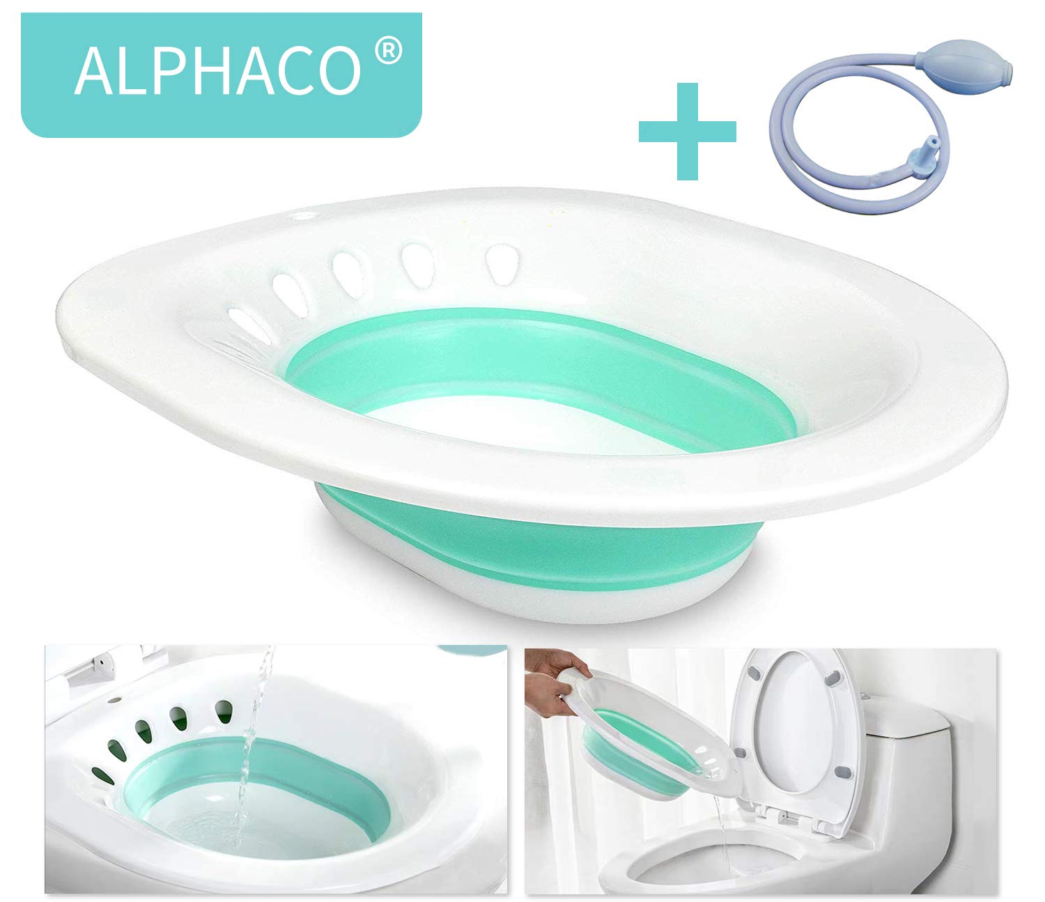 Buy Foldable Sitz Bath for Toilet Hemorrhoids Postpartum, Sitz Bath for