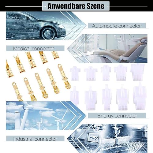 Miniatura 6 de Conectores eléctricos 0.110 in 2 3 4 5 6 9 pines conector de cable terminal macho hembra enchufe surtido kit para motocicleta, bicicleta, coche