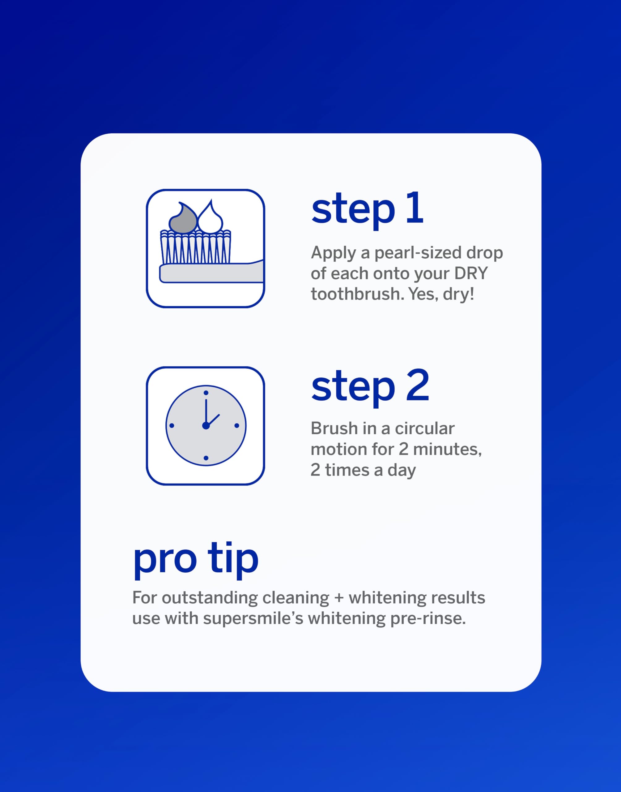 Supersmile Fluoride-Free Whitening System – 1.4oz Professional Grade Whitening Toothpaste & 1.2oz Accelerator – Whitens up to 6 Shades & Strengthens Enamel