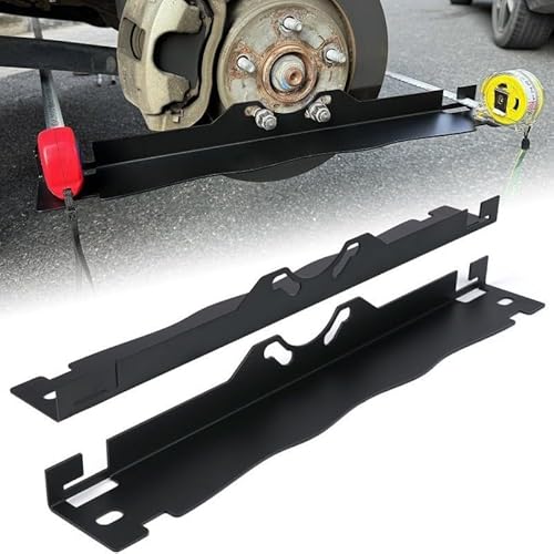 Tiandirenhe 2pcs Heavy Duty Toe Alignment Tool Plates, Wheel Alignment Tool Plate with Hanging Holes, Alignment Tools Automotive, DIY Toe Alignment Plate Takes Fast, Black