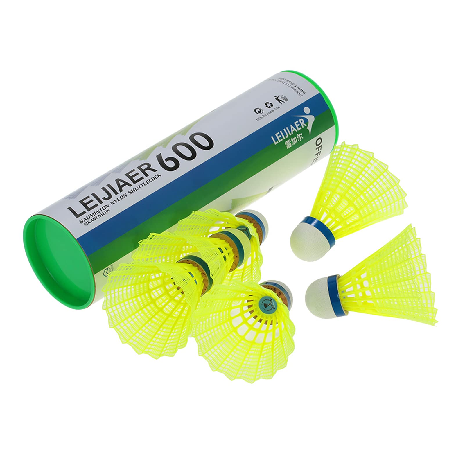 6PCS Professional Badminton Ball low Feather Nylon Shuttlecocks Bdies Indoor Outdoor Sports Practice Training Badminton DOOMUN