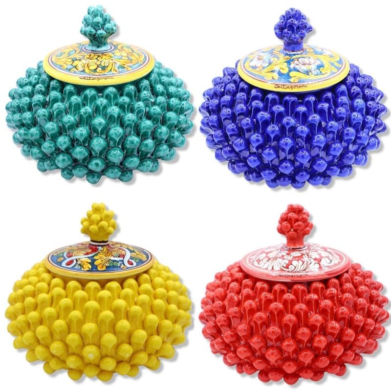 Boîte à bijoux pomme de pin sicilienne : rangez vos secrets dans une belle céramique