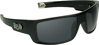 Locs Mens All Black Hardcore Gangster Style Sunglasses Sharp Square Wrap Around Style Vintage With Microfiber