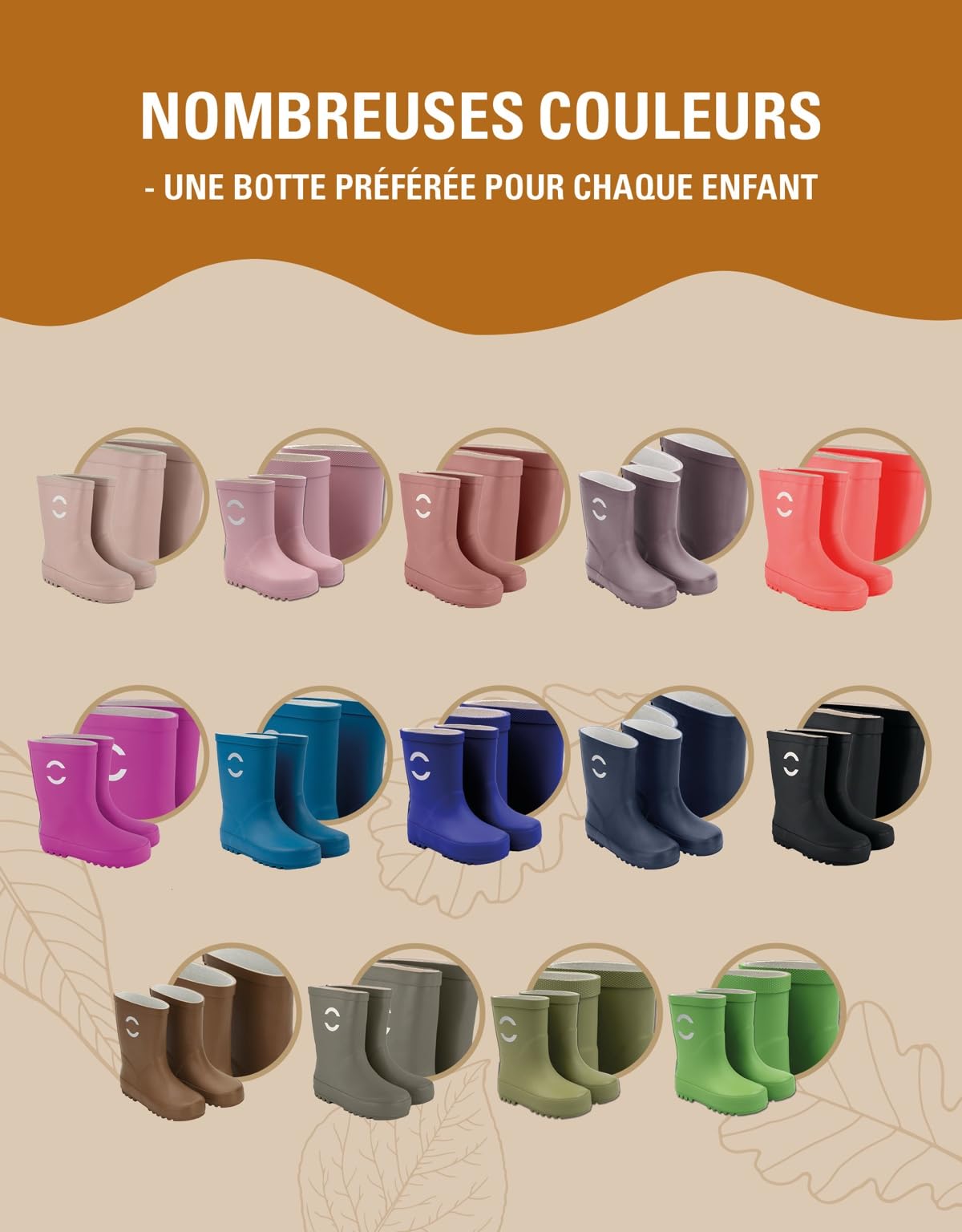 Mikk-line Bottes en caoutchouc enfants | de pluie doublées pour | imperméables | Chaussures et
