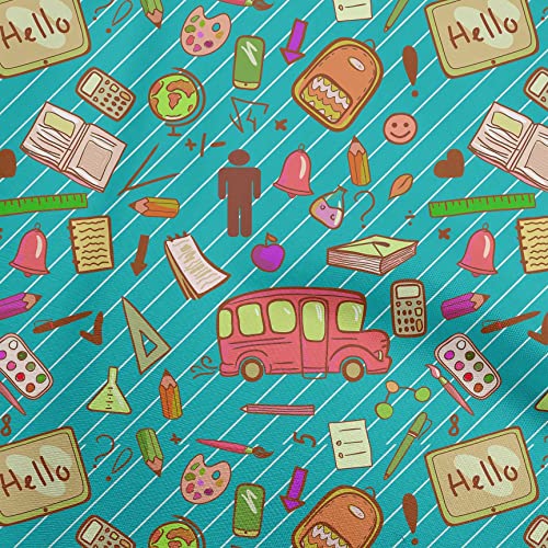 oneOone Cotton Cambric Dusty Teal Green Fabric Kids DIY Clothing Quilting Fabric Print Fabric By Yard 56 Inch Wide