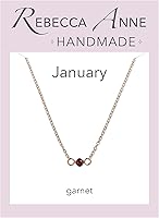 Vista 117 de Gargantilla de piedra natal – Regalo de cumpleaños, regalo para niña, mujer, amiga, hija, esposa, mamá, ella, joyas de piedras preciosas para uso