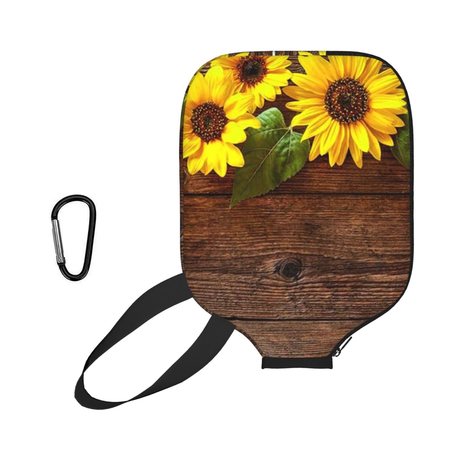 ESNAIUVCD Wooden Board Sunflower Flower Print