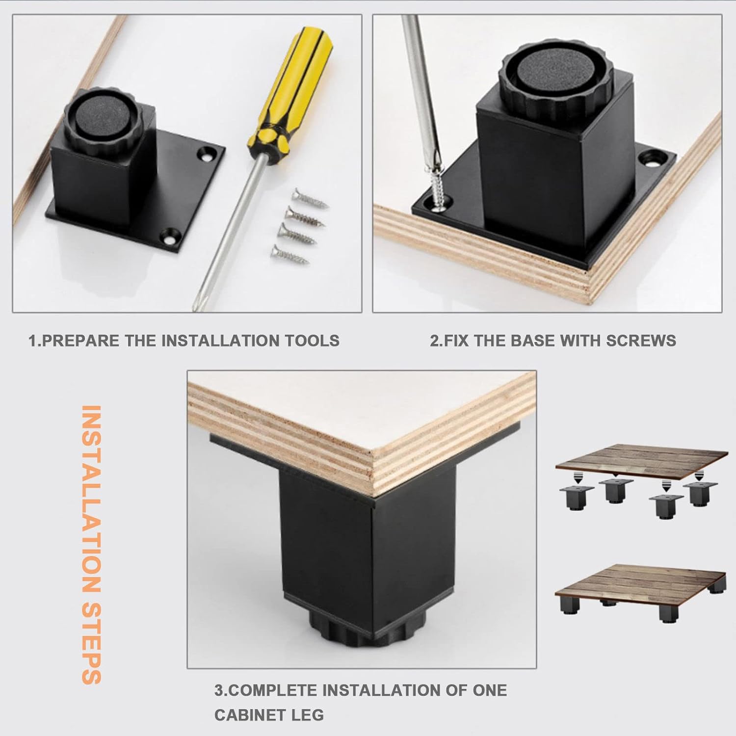 Gold Furniture Legs,4Pcs,Black Metal Legs,Replacement Furniture Legs,Round,Aluminum,Sofa Support Legs,Adjustable Legs,Design Furniture Legs(Silver),Silver-12cm/5in