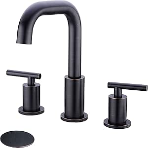 TRUSTMI Bronze Bathroom Faucet 2-Handle 8 Inch Widespread Bathroom Sink ...