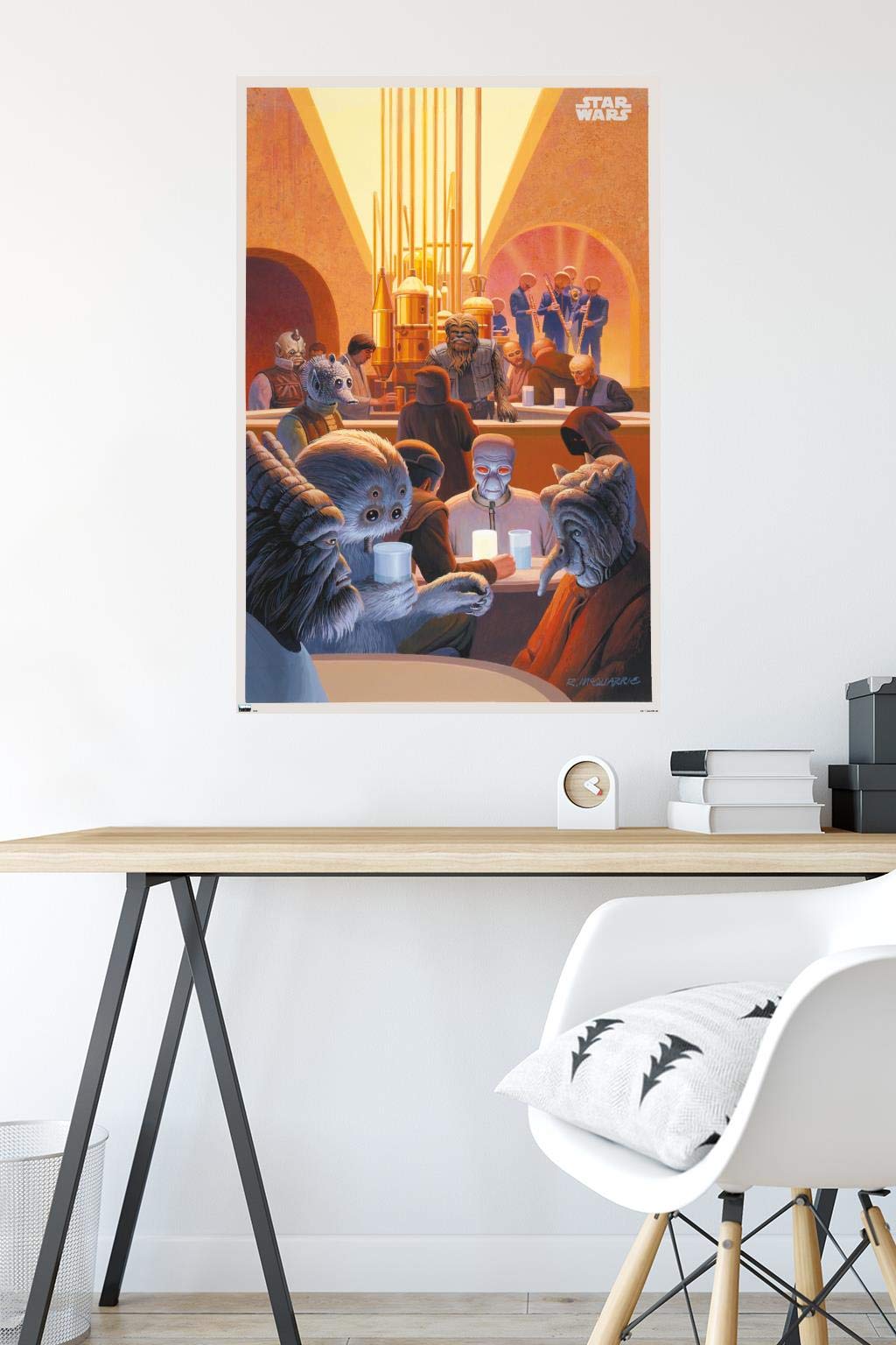 Impression sur toile Star Wars Tatooine | Paysage de la planète désertique | Art de science-fiction | Décoration murale | Cadeau pour les fans de Star Wars | Oeuvre Galactique - France