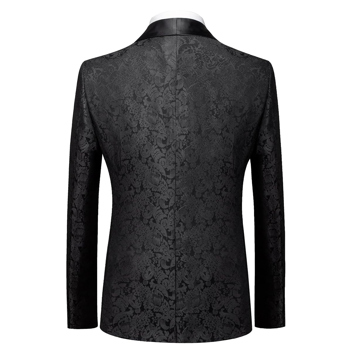 KUDORO Abito da Uomo 3 Pezzi Paisley Slim Fit Abiti da Sposa Abito Elegante Cerimonia Abito da Smoking Blazer Gilet Pantaloni