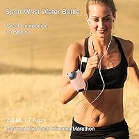 Vista 2 de Wrist - Botella de agua deportiva con correa de mano ajustable, 7 onzas, silicona suave, sin BPA, para hidratación, correr, escalar, ejercicio manos