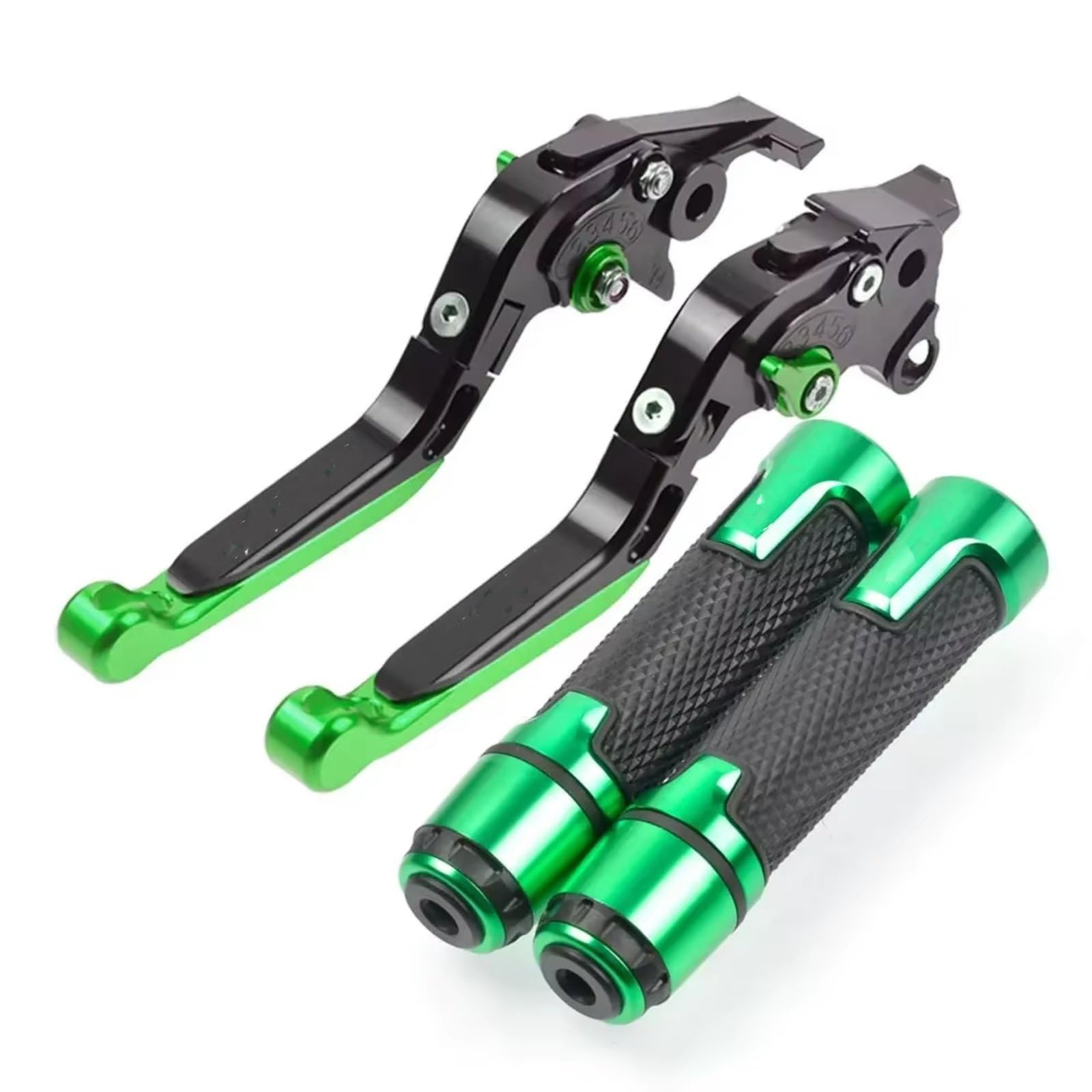 Naojino Brake Clutch Levers Compatible with Suzuki for Hayabusa for GSXR1300 for GSX1300R 1999-2007 2006 2005 Motorcycle Adjustable Brake Clutch Levers Handlebar Grips(Green)