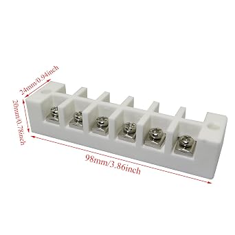 Ceramics Terminal Block High Temp Porcelain Ceramic Connectors 6 Position Electrical Equipment Connectors 380V 30A