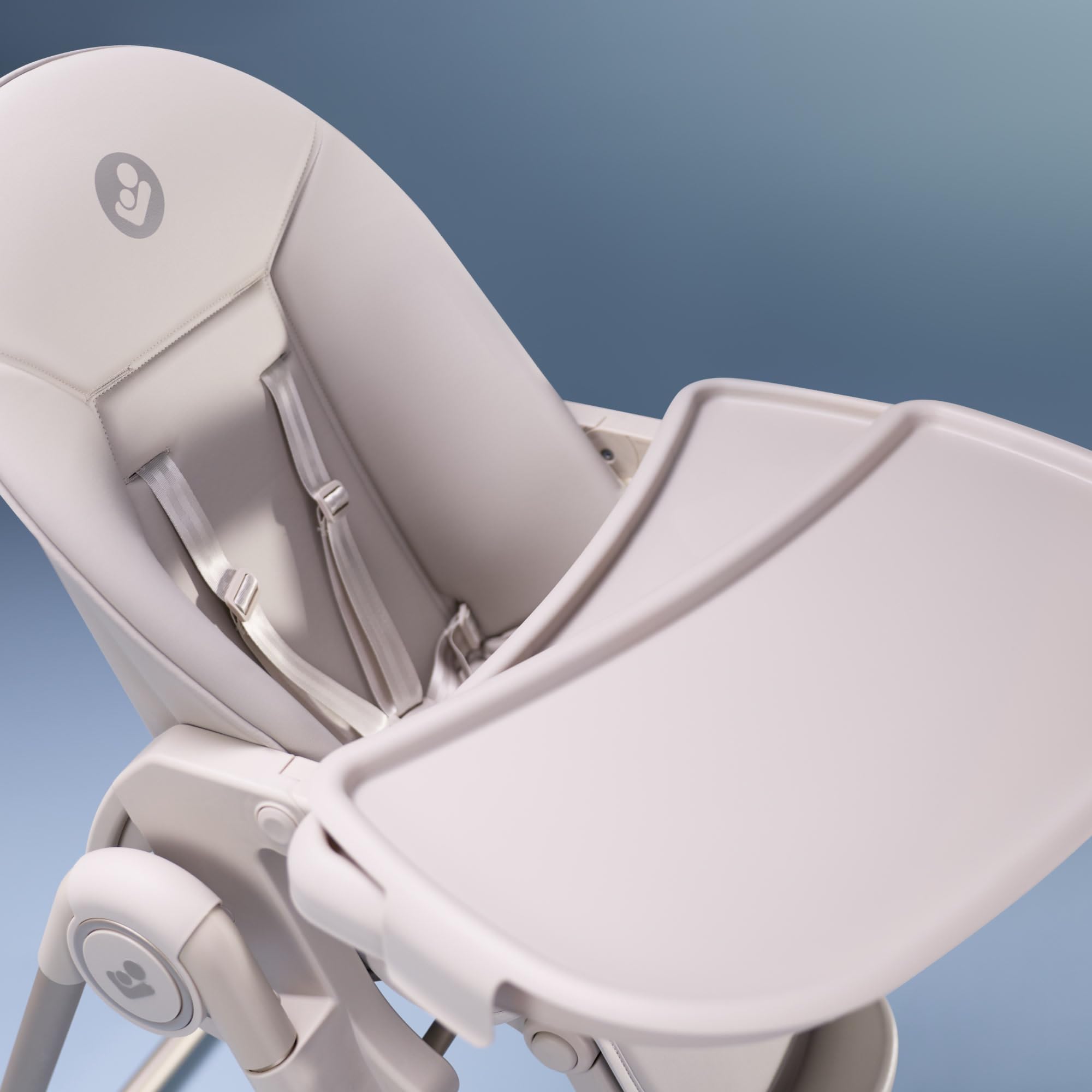 Maxi-Cosi Ava2,Seggiolone Pappa 0-3 Anni (Fino a 15 kg), Seggiolone Pieghevole Compatto, Leggero (9,45 kg), 5 Reclinazioni e 6 Altezze, Vassoio Rimovibile Con Una Mano, 2 Ruote, Elegance Beige