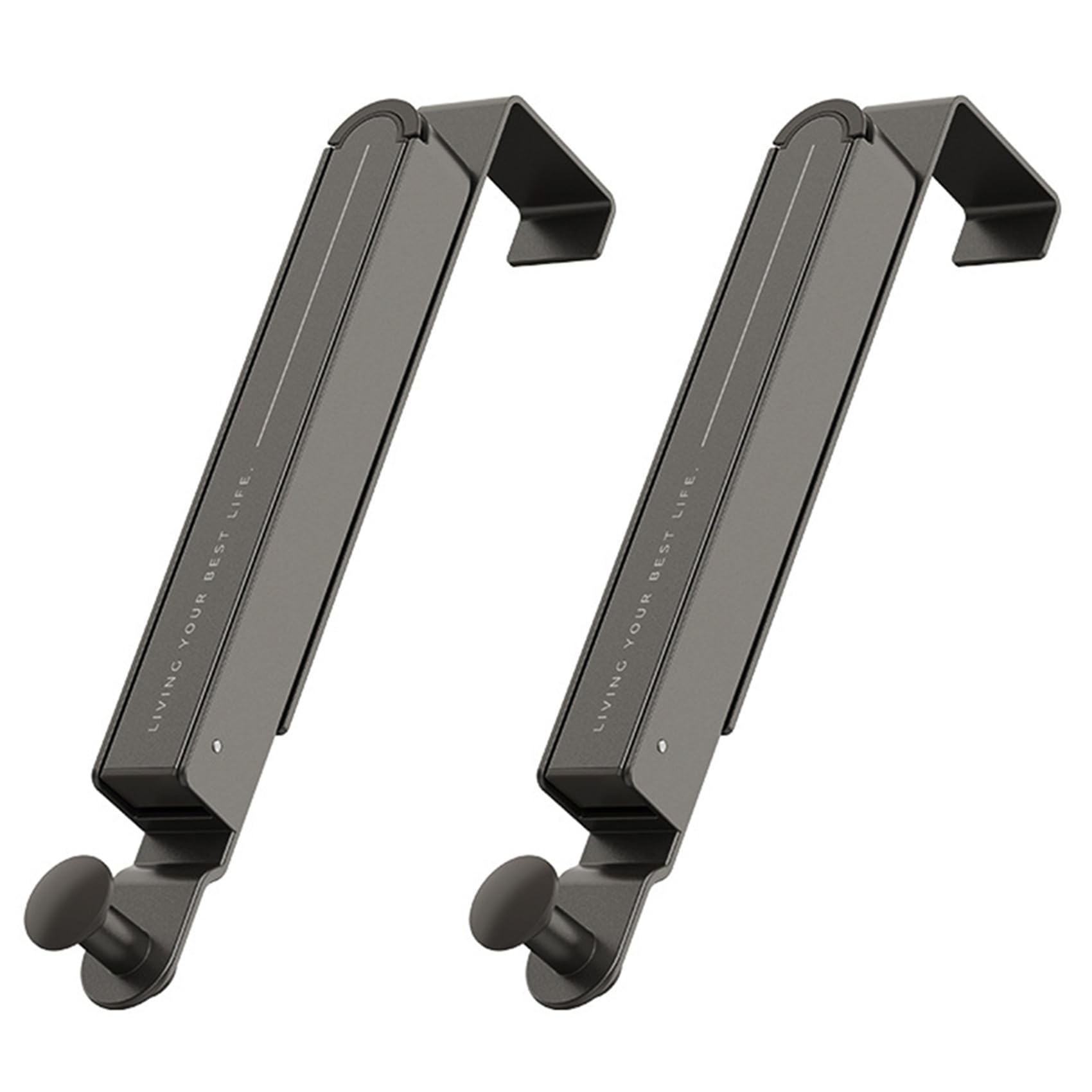 Hndhbfgrt 2X Folding Clothes Drying Rack, Aluminum Alloy over the Door Hanger with Retractable Rod, Foldable Portable for Bathroom