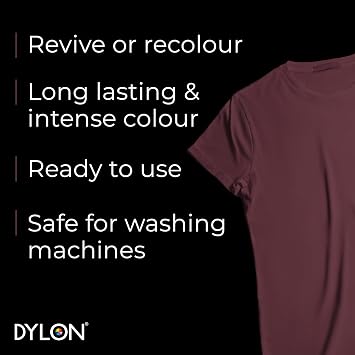 Dylon Washing Machine Fabric Dye Pod for Clothes & Soft Furnishings, 350g Plum Red