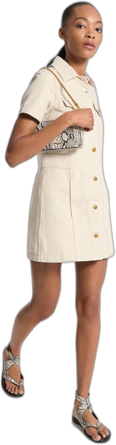 Michael Kors Women's Short Sleeve Denim Mini Dress