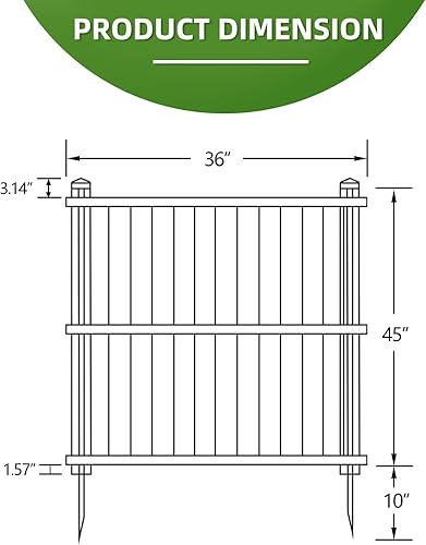 Miniatura 5 de Pantalla de privacidad para exteriores, kit de pantalla de privacidad de vinilo blanco sin excavación para equipo de piscina, recinto de basura para