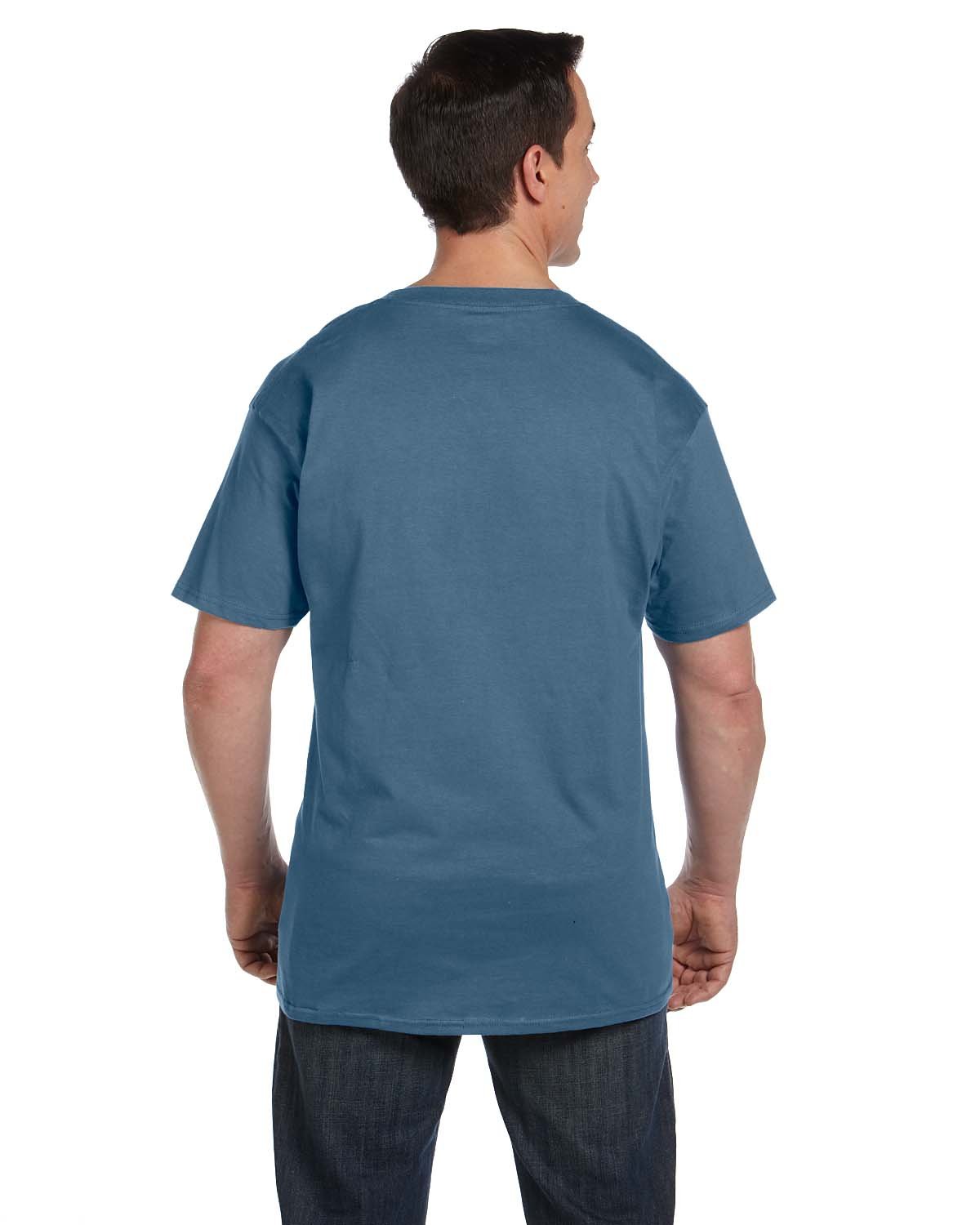 Hanes Beefy-t Pocket T-Shirt, Heavyweight Cotton Pocket tee For Men, Full-Cut T-Shirt, 1 Or 2 Pack Camiseta Hombre (Pack de 2)